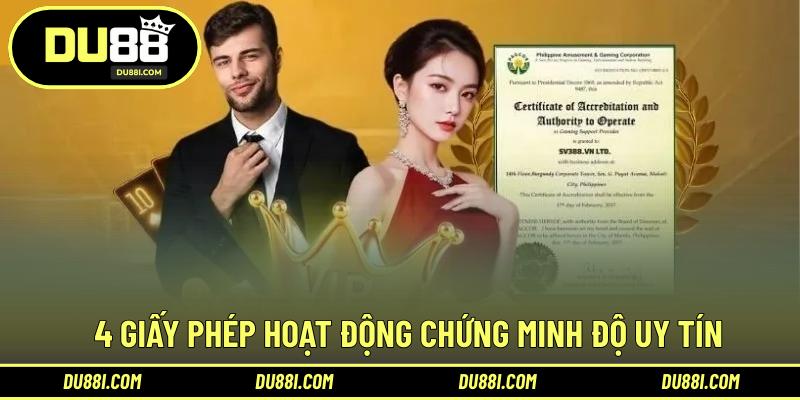 4 giấy phép hoạt động chứng minh độ uy tín